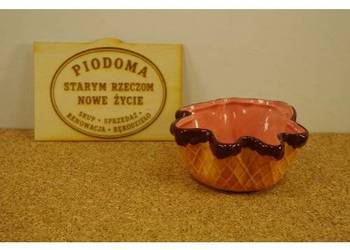 Ceramiczna miseczka „Lodowy Pucharek” – wzór wafelkowego rożka