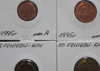 1,2,5,10 Fenigów-RFN 1995 r.-men. A.J.F.A.-mennicze