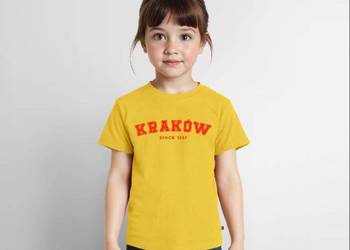 Ekologiczna dziecięca koszulka Premium KRAKÓW Since 1257 Czerwony kolor