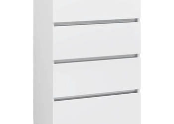 Komoda biała z połyskiem 60x35x985 cm materiał drewnopochodny WM-800537