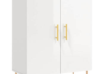 Szafka biała połysk 695x34x90 cm materiał drewnopochodny WM-827710