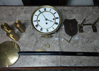 161 Zestaw mechanizm starego zegara kwadransowy żyłkowy linkowy