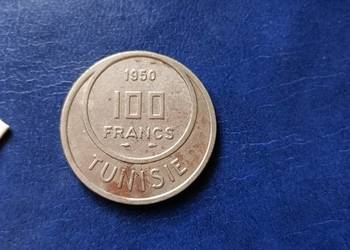 Stare monety 100 frank 1950 Tunezja