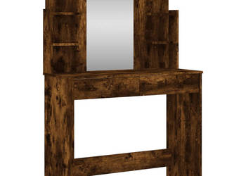 Toaletka z lustrem przydymiony dąb 96x39x142 cm WM-837579