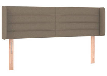 Zagłówek do łóżka z LED taupe 147x16x78/88 cm tkanina WM-3123378