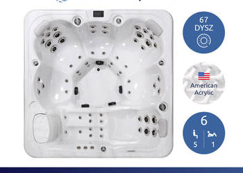 Nowa luksusowa wanna ogrodowa z hydromasażem, jacuzzi SPA