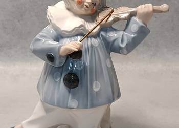 TENGRA Porcelanowy Klaun Pierrot grający na skrzypcach Hiszpania!