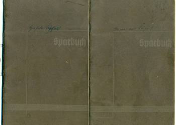 Sparbuch stare niemieckie dokumenty 1940 rok jednej osoby