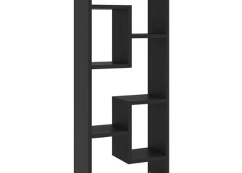 Półka ścienna czarna 36x16x90 cm materiał drewnopochodny WM-803012