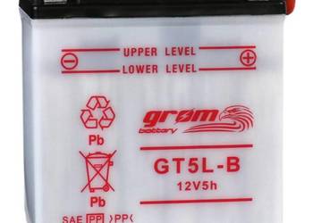 Akumulator motocyklowy 5Ah 80A GROM YB5L-B 12V  P+