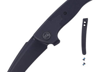 Nóż składany WE Knife Press Check Black Ti / Black G10, Black Stonewashed…