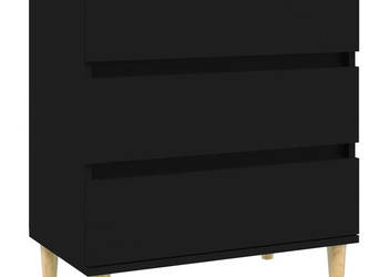 Komoda czarna 60x35x70 cm materiał drewnopochodny WM-823041
