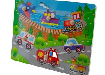 Drewniane puzzle TRANSPORT
