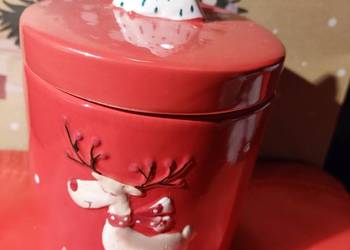 Pojemnik ceramiczny czerwony Nowy