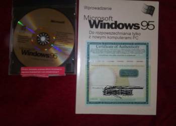 płyta windows 95 z obsługą USB + książka z certyfikatem