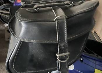 Yamaha Virago 750 .Sakwy skórzane akcesoryjne ze stelażem