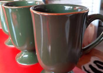 kubeczki porcelana -ciemna zieleń kubeczki porcelana -ciemna zieleń