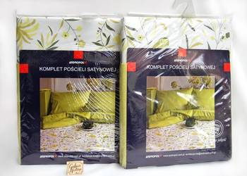 Komplet pościeli Andropol satyna bawełna 100% limonka 160x200 2x 70x80