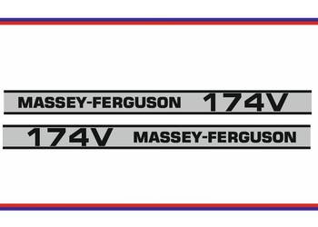 Naklejki Massey Ferguson 174V Ciągnik Traktor nalepki Komplet
