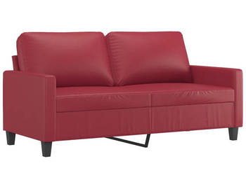 2-osobowa sofa winna czerwień 140 cm sztuczna skóra WM-359140