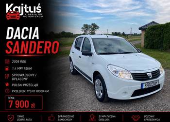 Dacia Sandero *2009R* 1.4B # ŚLICZNA #Stan B.DOBRY# 70000Km Opłacona