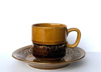 Filiżanka Tułowice ceramika miodowa lata 70-80 XX polski design retro PRL