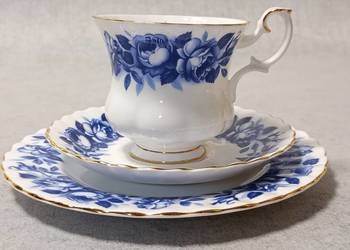 ROYAL ALBERT ARISTOCRAT Zestaw śniadaniowy Anglia kobalt