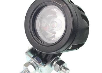 LAMPA ROBOCZA LEDOWA OKRĄGŁA,  1 LED MOCNA, 9-36V, 1X10W, FI 51MM, OBU