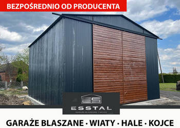 037A GRAFITOWY Garaż Blaszany | Przesuwna Brama | Wiaty , Hale | - ESSTAL
