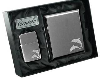 Elegancki Zestaw Prezentowy: Zapalniczka Benzynowa I Papierośnica