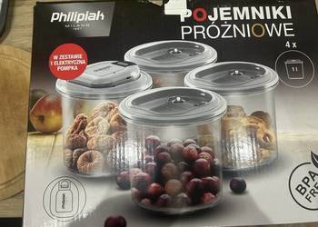 Philipiak pojemniki próżniowe 4x 1L plus pompka.