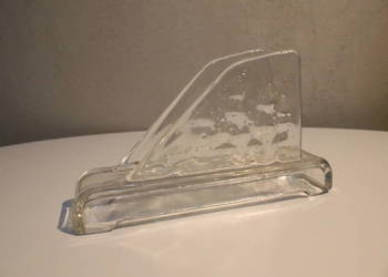 Serwetnik szklany Hortensja PRL