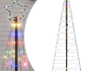 vidaXL Choinka LED 200 LED Kolorowa 180 cm（SKU:4016451）