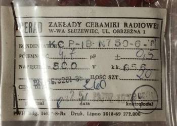 Kondensator 4,7pF 500V KCP CERAD