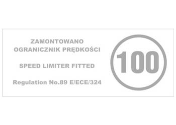 Naklejka Zamontowano Ogranicznik Prędkości