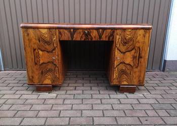 Biurko ART-DECO Orzech Zgrabne Stare Antyk Dwustronne Po Renowacji .