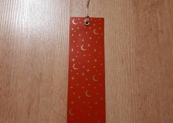 Zakładka do książki - księżyce i gwiazdy, z chwostem / czerwona