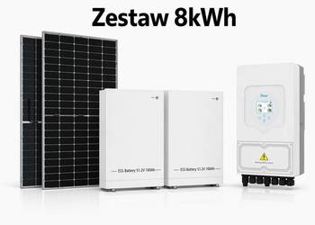 Zestaw budżetowy 8kWh LV (panele,inwerter 1 faza,2x magazyn 5.12 kWh)