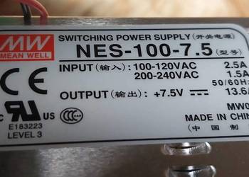 Zasilacz Mean Well NES-100-7.5 7,5 V 13,6 A