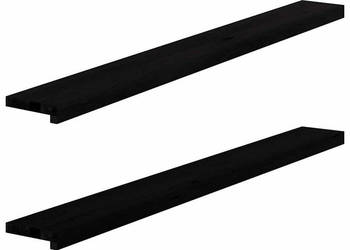 Parapety 2 szt. ciemnobrązowy 140x15x2 cm lite drewno dębowe WM-4009171
