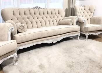 Komplet Ludwikowski zestaw sofa fotele Ludwik odnowiony antyk