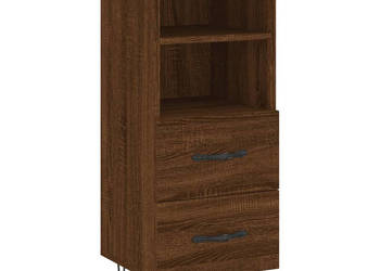 Szafka brązowy dąb 345x34x90 cm materiał drewnopochodny WM-828667