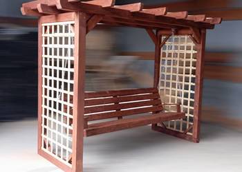 Huśtawka ogrodowa pergola drewniana masywna