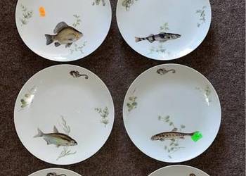 6 talerzy do ryb, K&A Krautheim. Selb Bavaria. Germany.