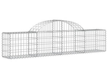 Kosze gabionowe 12 szt 200x30x40/60 cm galwanizowane żelazo WM-3146057
