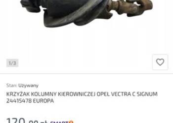 Krzyzak kolumny kierowniczej vectra c 1.8 2005