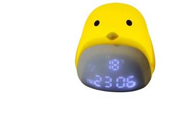 lampka nocna z zegarkiem i budzikiem