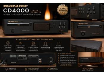 Marantz CD4000 Black – Klasyczny Odtwarzacz Compact Disc Hi-Fi | CD-RW Play