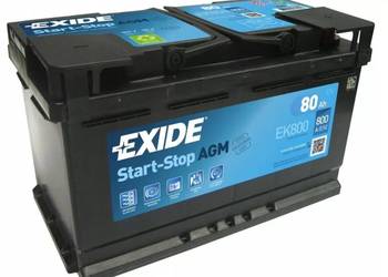 Akumulator 80Ah 800A EN EXIDE AGM START&STOP EK800