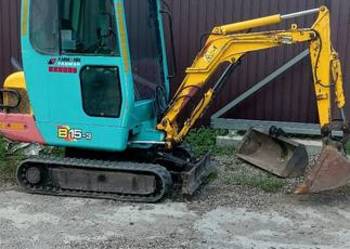 Minikoparka yanmar b15-3 EX rozsuwane podwozie dwie łyżki